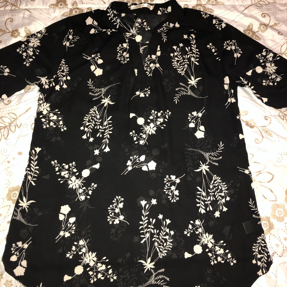 Womens Flower Print Blouse